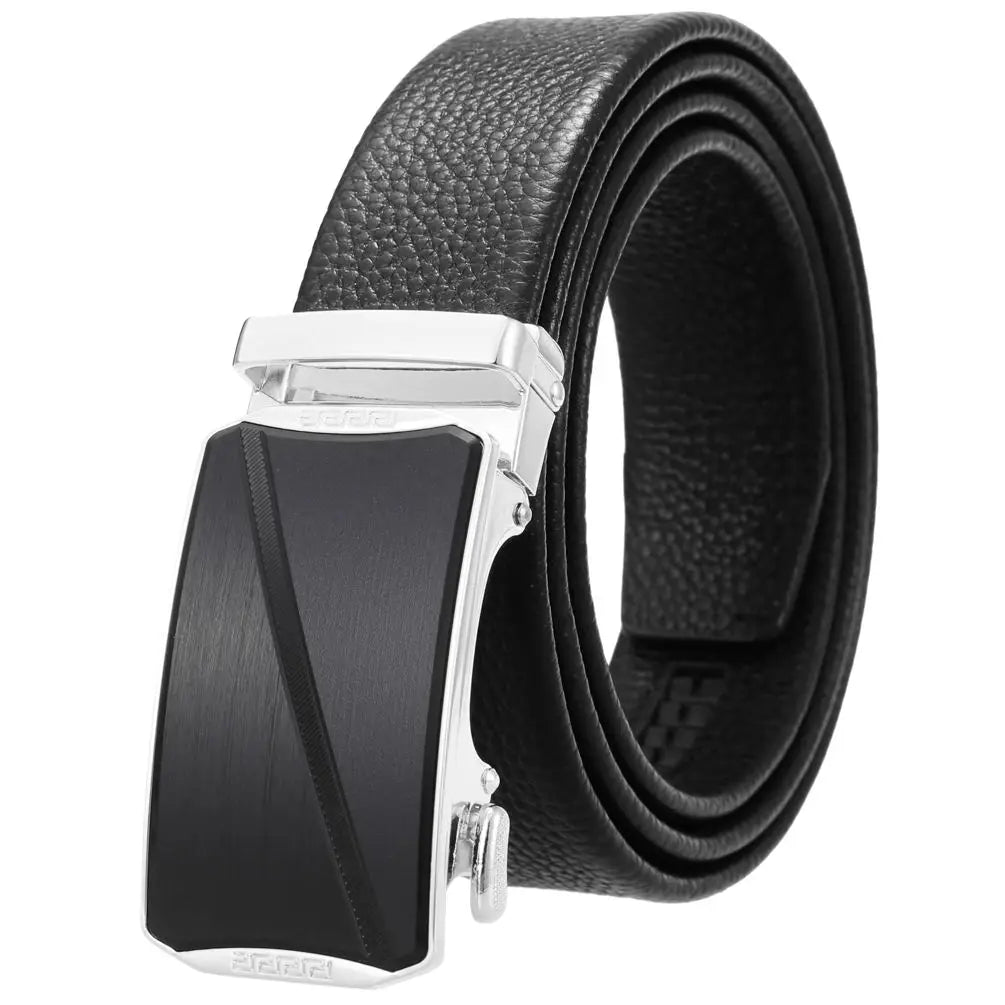 JMT-597578 Luxury Cowhide Leather Belt for Men with Stylish Belt Buckle, Model Ly36-24366-5
