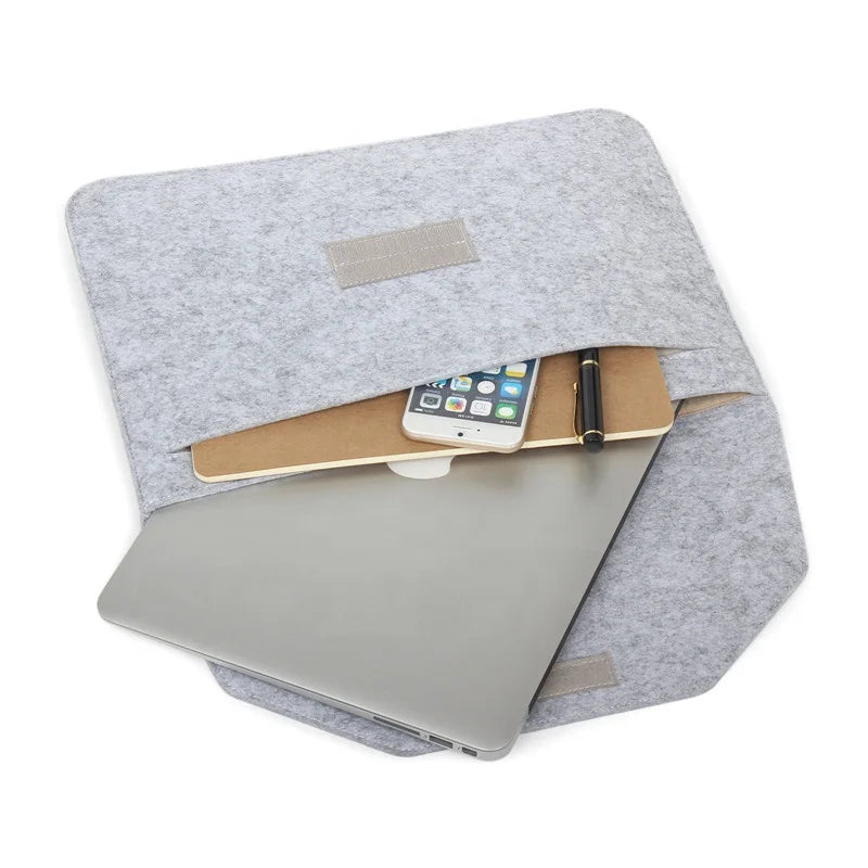 JMT-597642 Felt Sleeve Laptop Bags for 11 to 15 Inch Models - Stylish and Protective Case for MacBook and Tablets