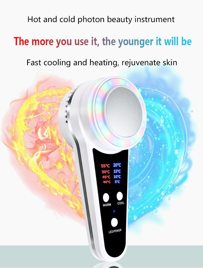 JMT-598218 USB Rechargeable Hot and Cold Beauty Instrument with Multiple Temperature Settings for Skincare