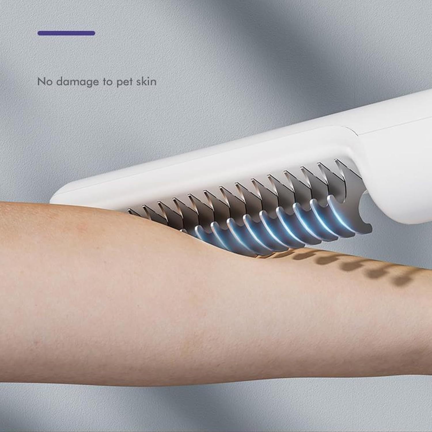 JMT-598794 Stainless Steel Dematting Comb for Dogs - Grooming Brush with User-Friendly Handle for Knots and Mats Removal