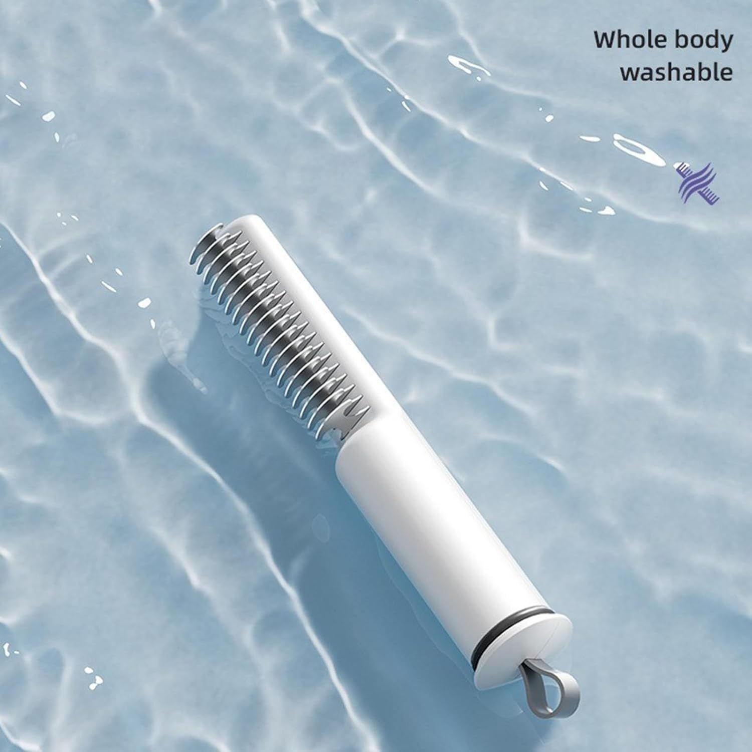 JMT-598794 Stainless Steel Dematting Comb for Dogs - Grooming Brush with User-Friendly Handle for Knots and Mats Removal