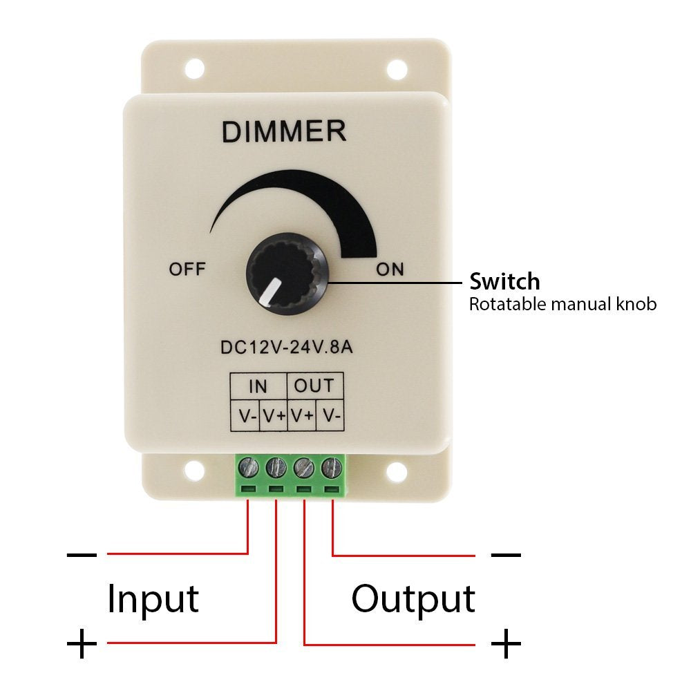 JMT-599050 Adjustable LED Dimmer for Soft and Hard Light Strips