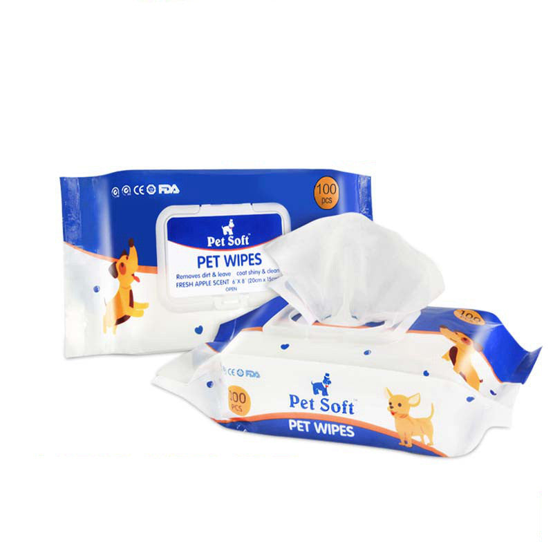 JMT-599050 Pet Claw Cleaning Wipes for Cats and Dogs - 100 Soft & Effective Wipes, 15x20cm
