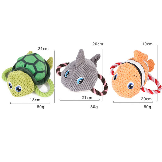JMT-599114 Turtle Shaped Interactive Dog Chew Toy – Durable and Engaging Plush Pet Toy for Dogs
