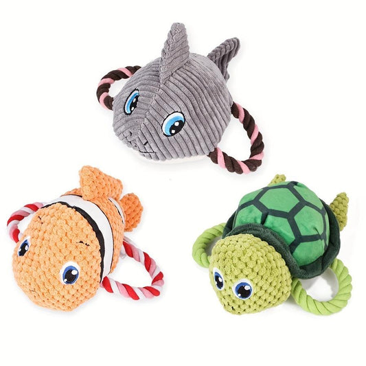 JMT-599114 Turtle Shaped Interactive Dog Chew Toy – Durable and Engaging Plush Pet Toy for Dogs