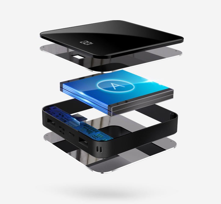 JMT-599306 Compact 10000mAh Mini Power Bank with Polymer Lithium Ion Cell, Alloy Shell, and Pocket-Sized Design