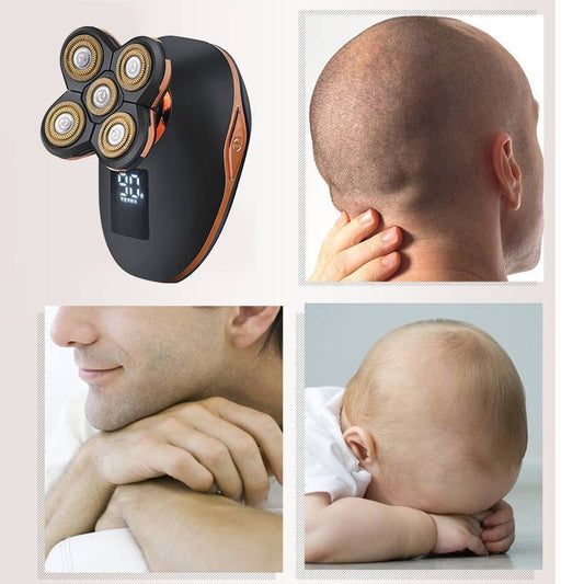 JMT-599370 LCD Digital Display Electric Shaver with IPX5 Waterproof Design, 90-Minute Battery Life, USB Charging