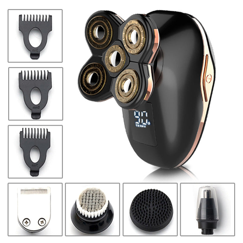 JMT-599370 LCD Digital Display Electric Shaver with IPX5 Waterproof Design, 90-Minute Battery Life, USB Charging