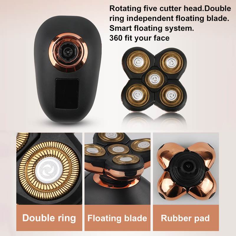 JMT-599370 LCD Digital Display Electric Shaver with IPX5 Waterproof Design, 90-Minute Battery Life, USB Charging