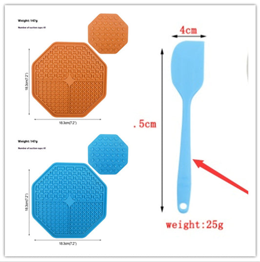 JMT-599434 Silicone Licking Mat with Suction Cups for Pet Distraction and Slow Feeding - Available in Multiple Colors