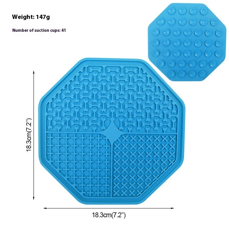 JMT-599434 Silicone Licking Mat with Suction Cups for Pet Distraction and Slow Feeding - Available in Multiple Colors