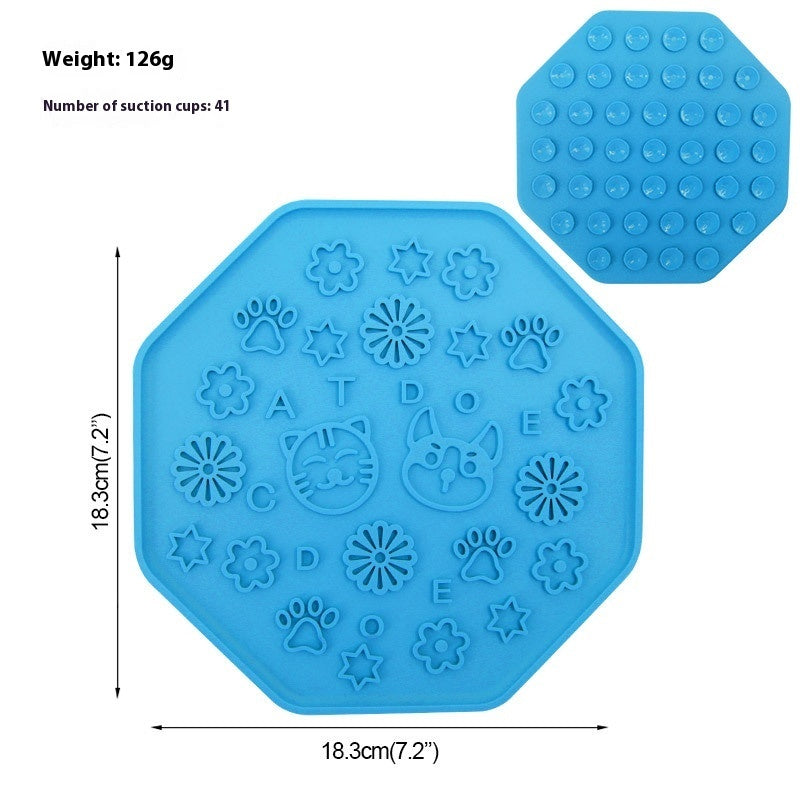 JMT-599434 Silicone Licking Mat with Suction Cups for Pet Distraction and Slow Feeding - Available in Multiple Colors