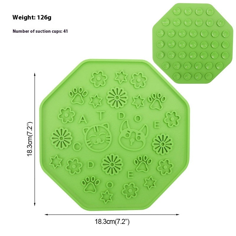 JMT-599434 Silicone Licking Mat with Suction Cups for Pet Distraction and Slow Feeding - Available in Multiple Colors