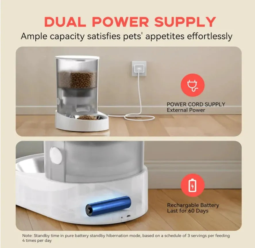 JMT-599498 Smart Wifi Automatic Pet Feeder with Digital Timer for Dogs and Cats