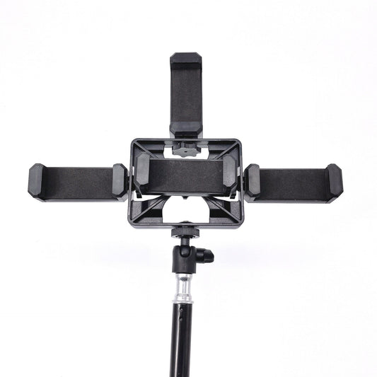 JMT-599818 Adjustable Mobile Phone Tripod with Retractable Height 1.1m to 2.1m for Photography and Vlogging