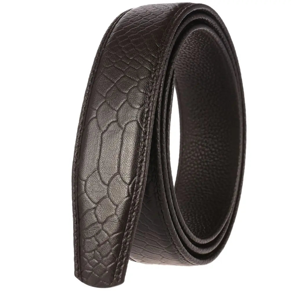 JMT-599882 Luxury Men's Crocodile Pattern Leather Belt