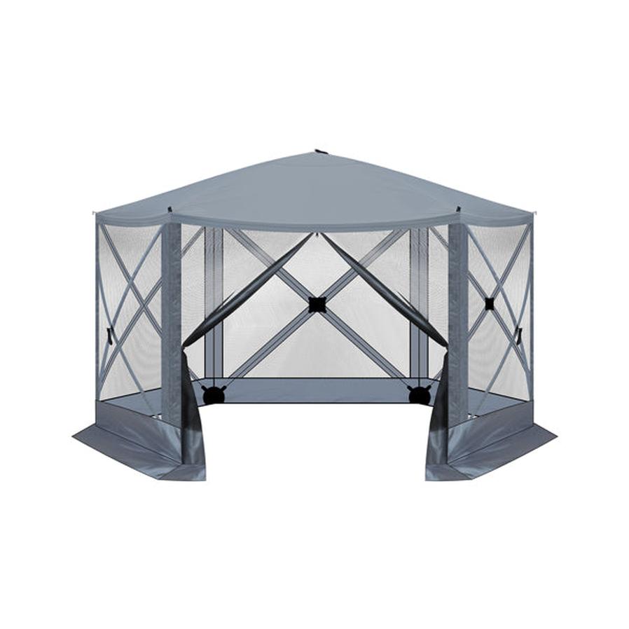 JMT-600010 Dark Gray Hexagonal 12X12ft Automatic Folding Canopy Tent