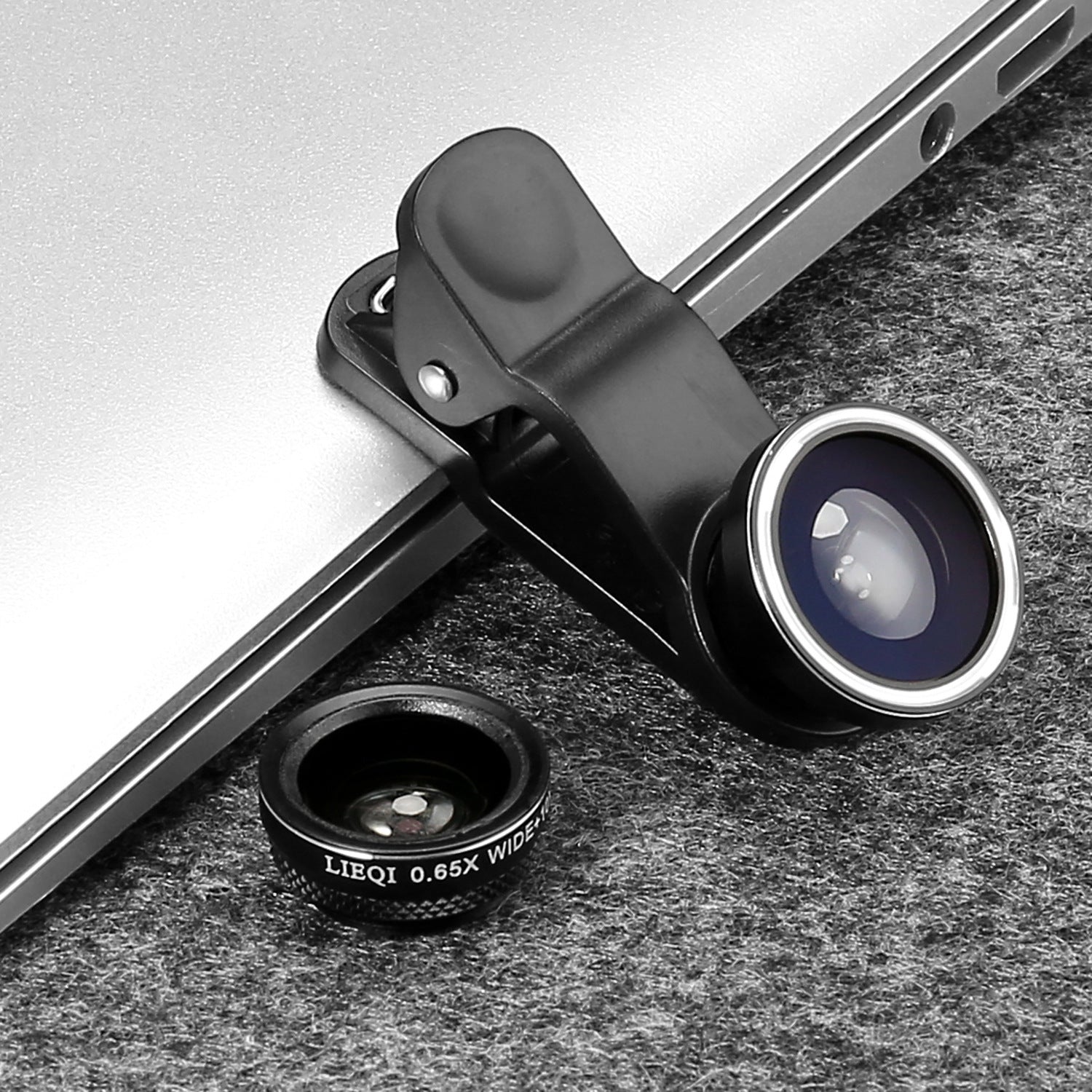 JMT-600138 Mini Clip-On Camera Lens for Mobile Phones - Wide Angle and Macro Options