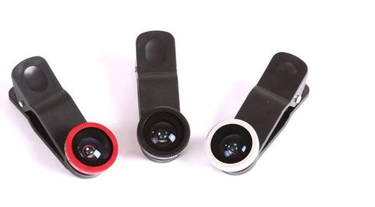 JMT-600138 Mini Clip-On Camera Lens for Mobile Phones - Wide Angle and Macro Options
