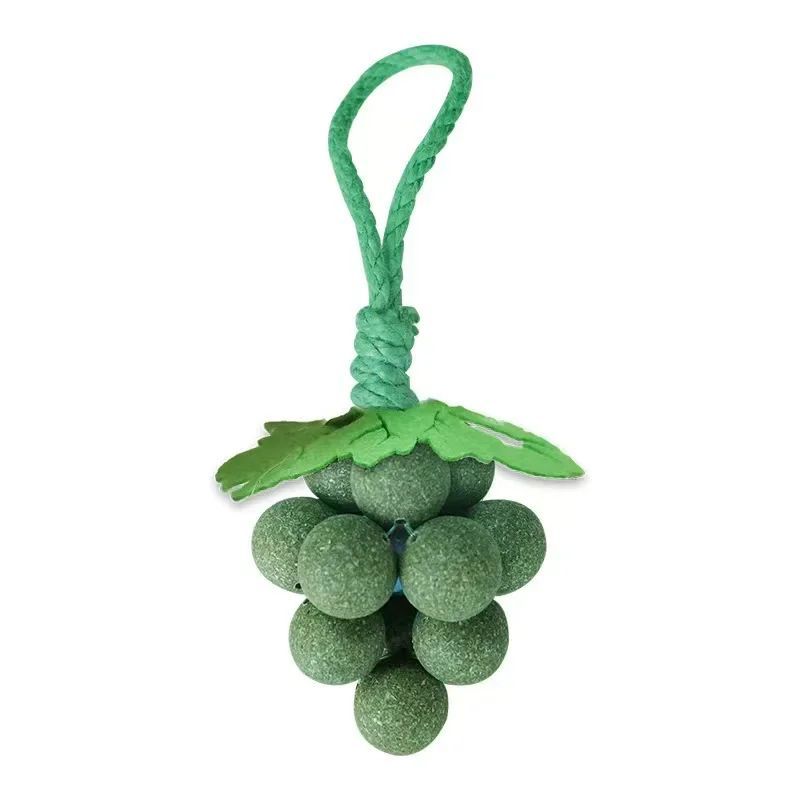 JMT-600266 Mint Ball Grape Strand Catnip Toy - Teething and Bite-Resistant Cat Sticks Made with Peppermint Powder and Rice Flour, 2cm Balls