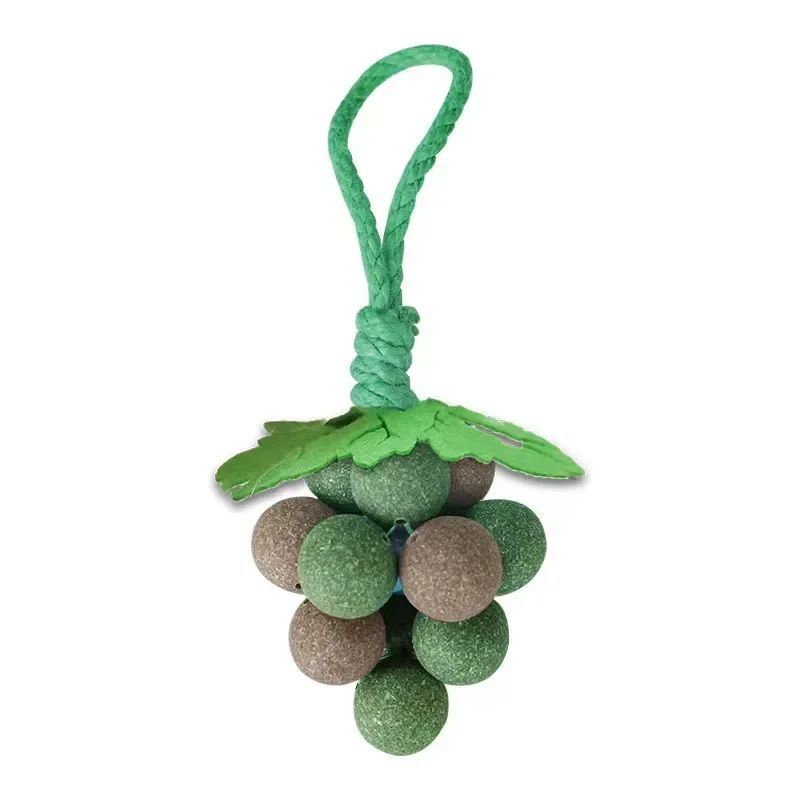 JMT-600266 Mint Ball Grape Strand Catnip Toy - Teething and Bite-Resistant Cat Sticks Made with Peppermint Powder and Rice Flour, 2cm Balls