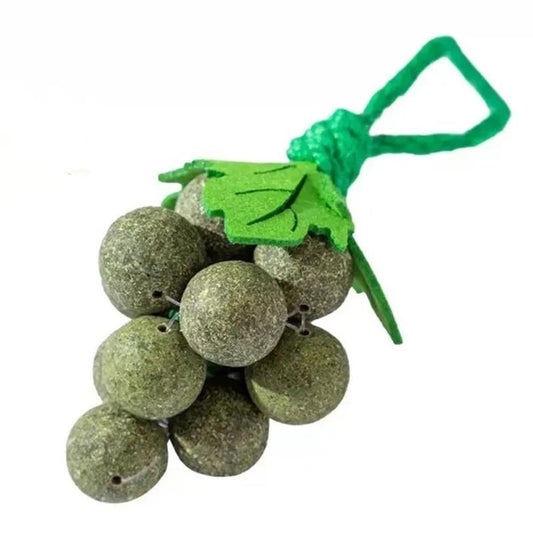 JMT-600266 Mint Ball Grape Strand Catnip Toy - Teething and Bite-Resistant Cat Sticks Made with Peppermint Powder and Rice Flour, 2cm Balls