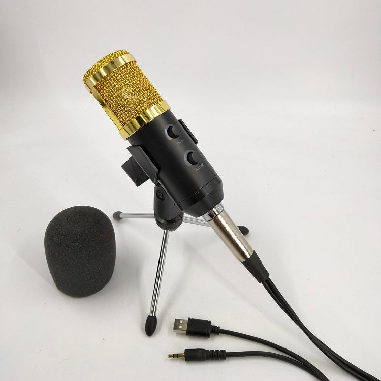 JMT-600458 Versatile Condenser Microphone with Adjustable Volume and Reverb - Includes Tripod, Clip, and Accessories