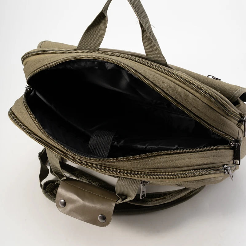 JMT-601098 Versatile Canvas Messenger Bag for Laptop and Outdoor Use