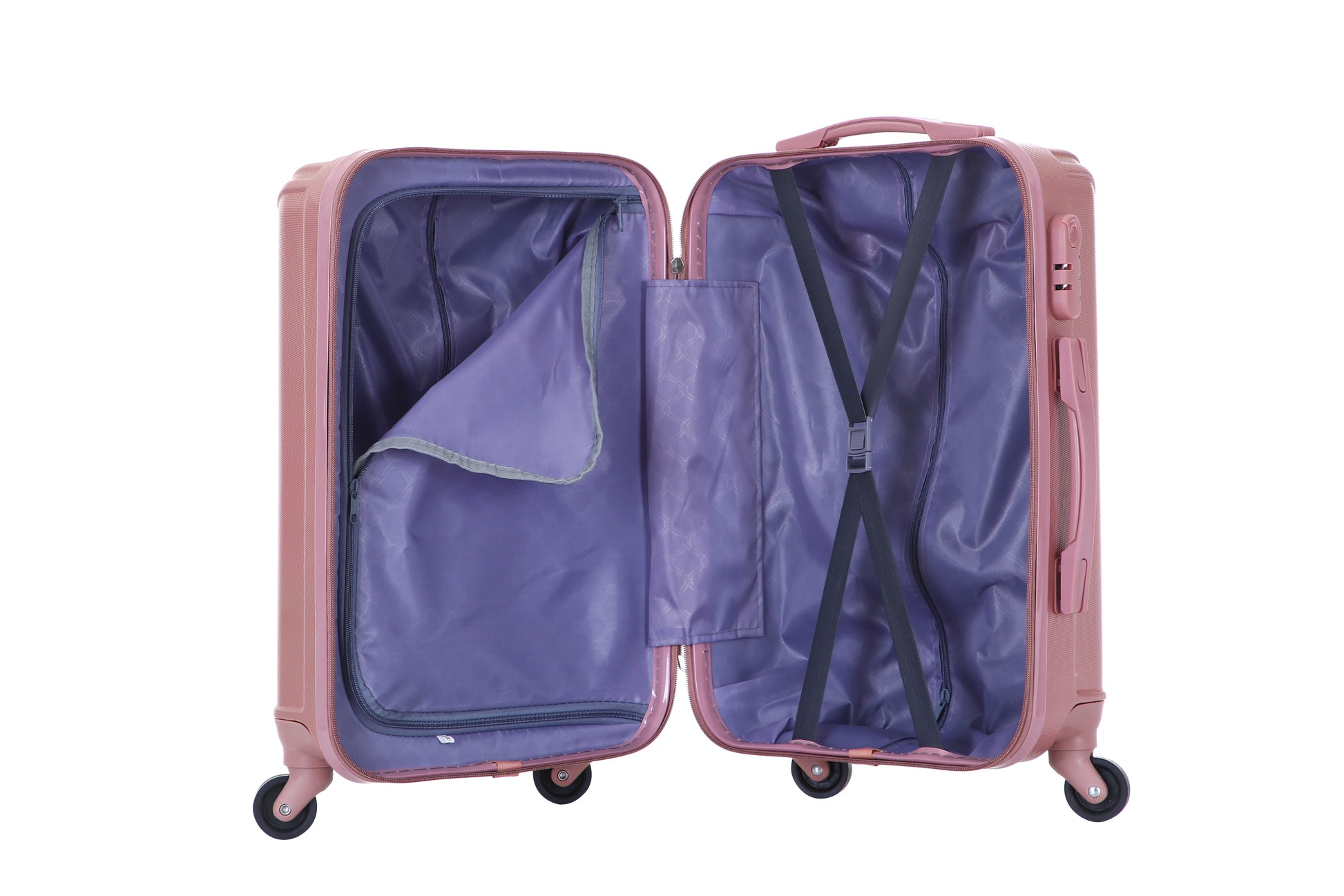 JMT-601162 Shiny ABS + PC Women's Suitcase Set with Zipper Pulls, Model XHP126