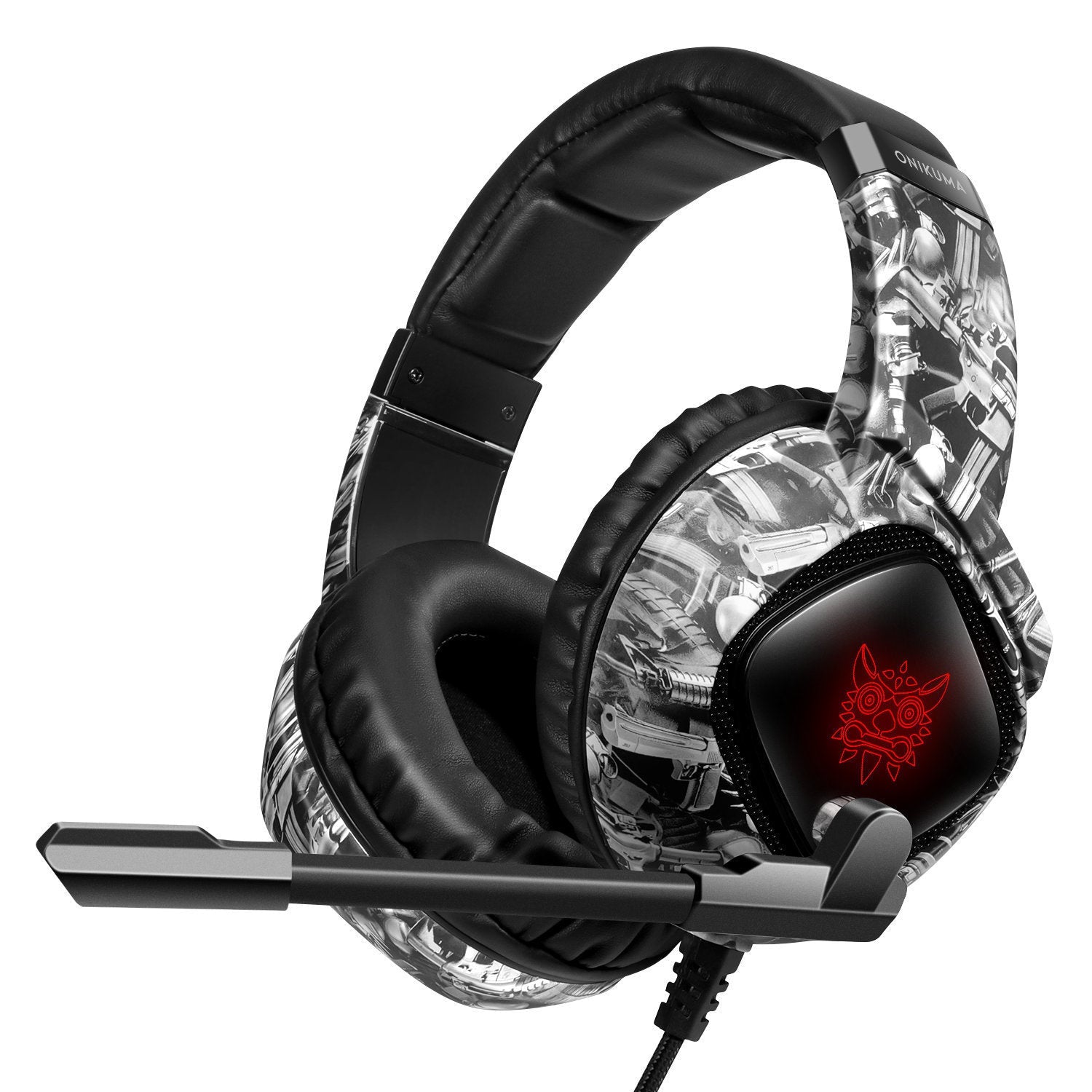 JMT-601610 RGB Gaming Headset with Noise-Canceling Microphone and Volume Control for Xbox One and PS4