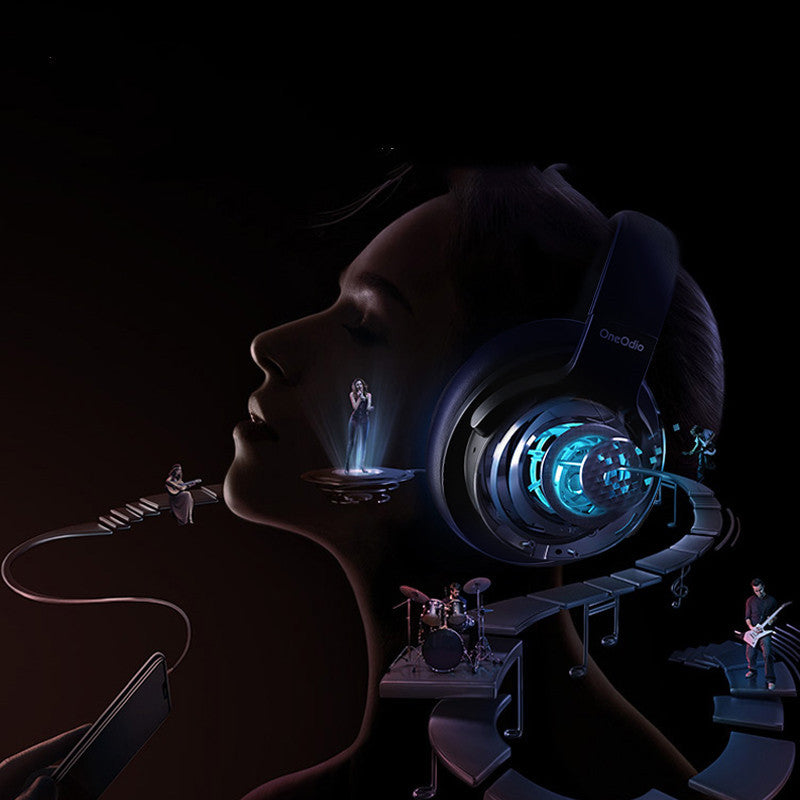 JMT-601930 Oneodio Wireless Bluetooth Headset with Active Noise Cancellation and Subwoofer, Dual Purpose Wired and Bluetooth Connectivity