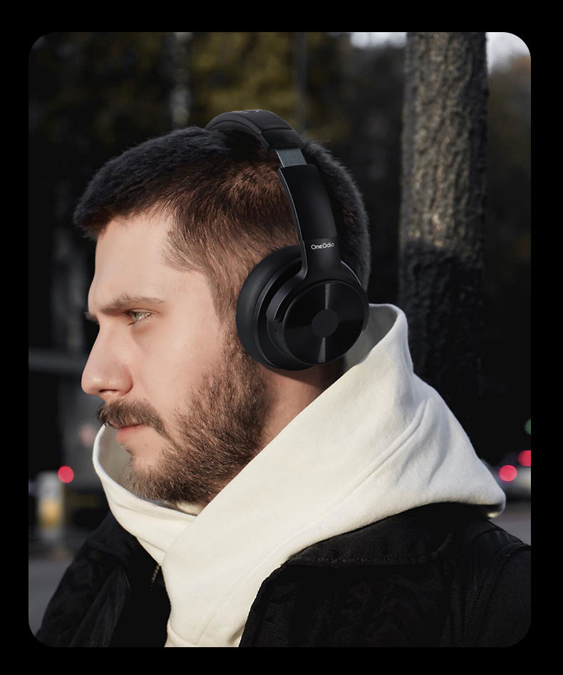 JMT-601930 Oneodio Wireless Bluetooth Headset with Active Noise Cancellation and Subwoofer, Dual Purpose Wired and Bluetooth Connectivity