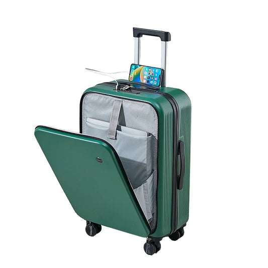 JMT-602314 20-Inch Expandable Suitcase with Laptop Stand and Wheels for Travel