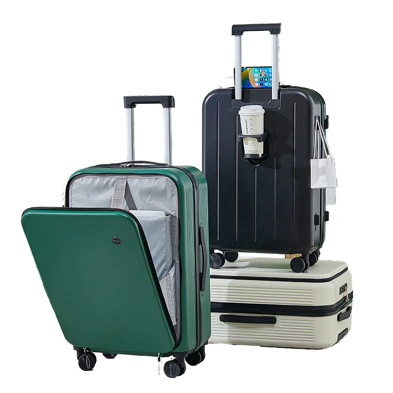 JMT-602314 20-Inch Expandable Suitcase with Laptop Stand and Wheels for Travel