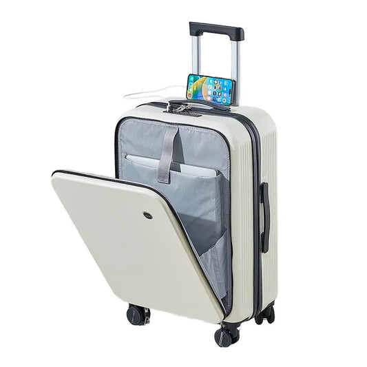 JMT-602314 20-Inch Expandable Suitcase with Laptop Stand and Wheels for Travel