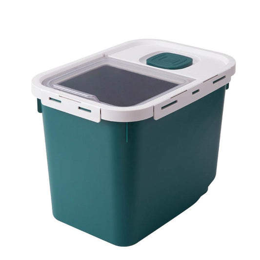 JMT-602442 Moisture-Proof Sealed Pet Food Storage Barrel - 12L Capacity, Available in Green, Orange, and White