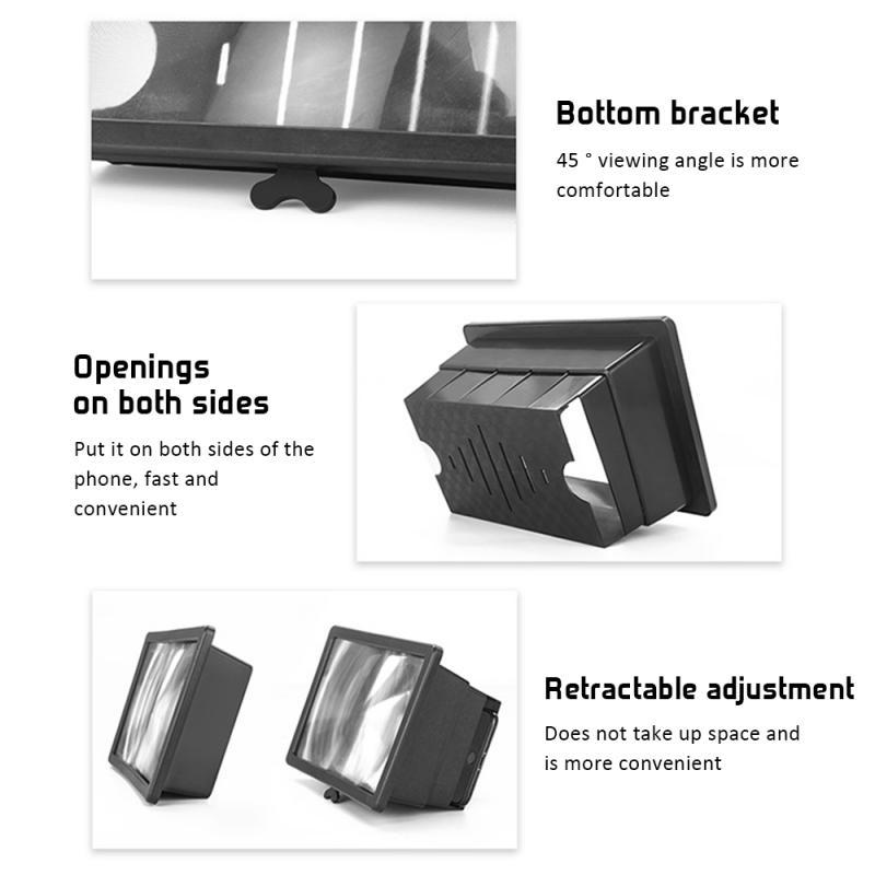 JMT-602442 Portable Large Screen HD Blu-ray Projector Box in Black - Compact Design with PVC & ABS Material