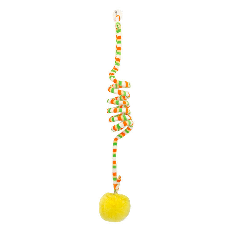 JMT-602570 Interactive Bell Stick and Inflatable Ball for Kittens with Suction Cup for Fun Playtime