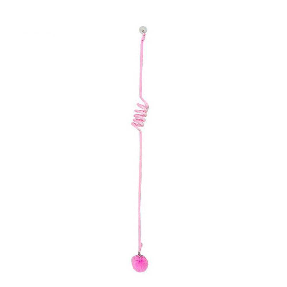 JMT-602570 Interactive Bell Stick and Inflatable Ball for Kittens with Suction Cup for Fun Playtime