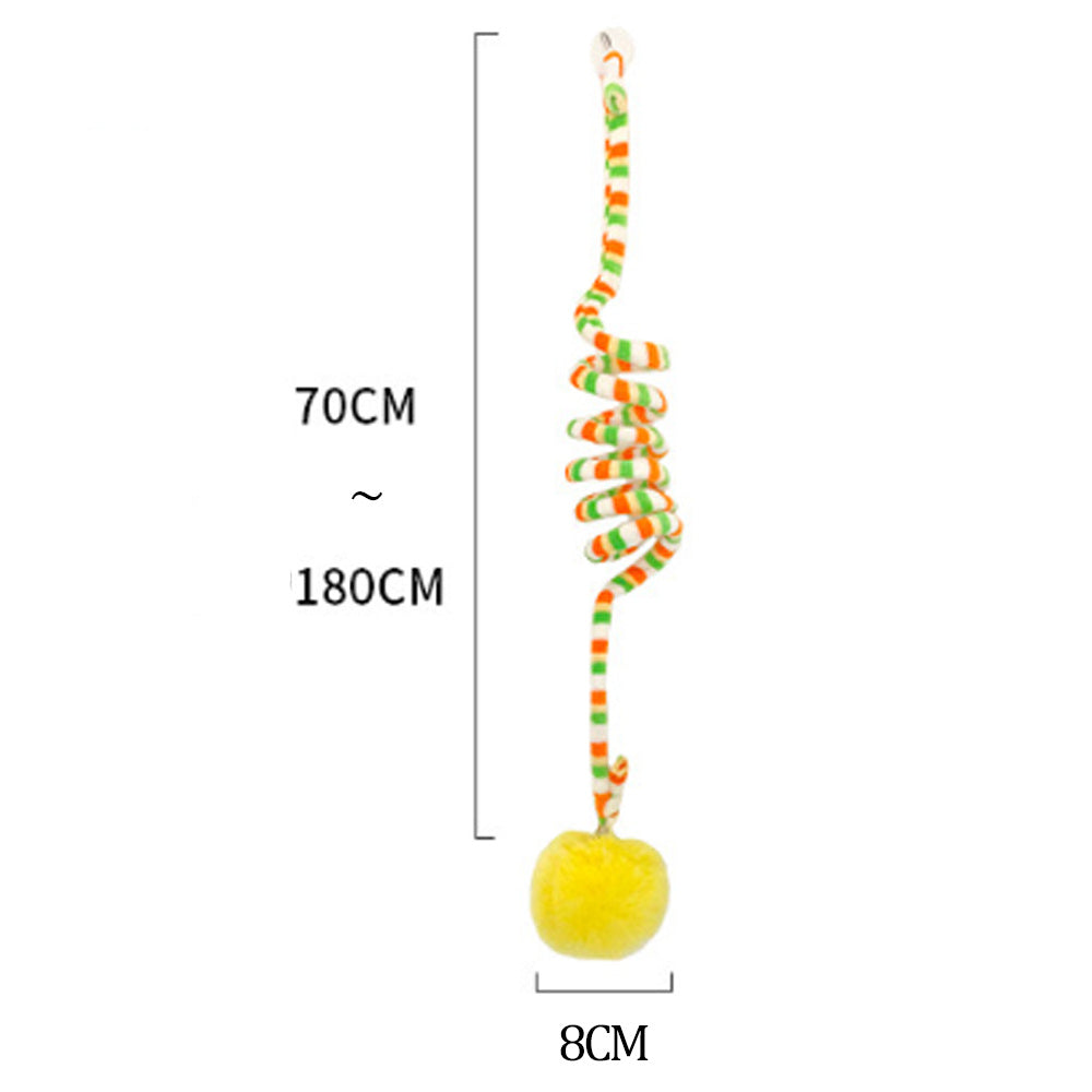 JMT-602570 Interactive Bell Stick and Inflatable Ball for Kittens with Suction Cup for Fun Playtime