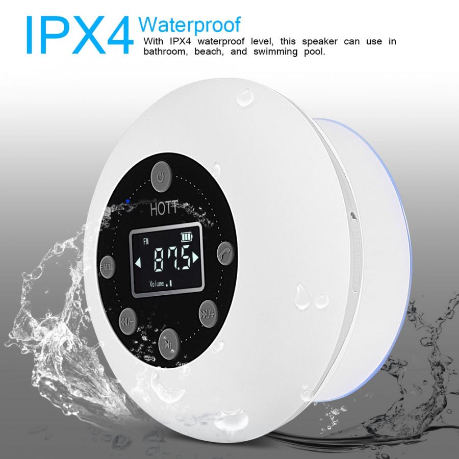 JMT-602762 Water-Resistant Bluetooth Speaker for Bathroom Use