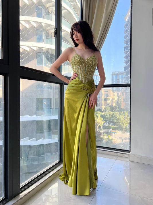 JMT-602826 Elegant Green Women's Dress - Versatile Fashion for Any Occasion
