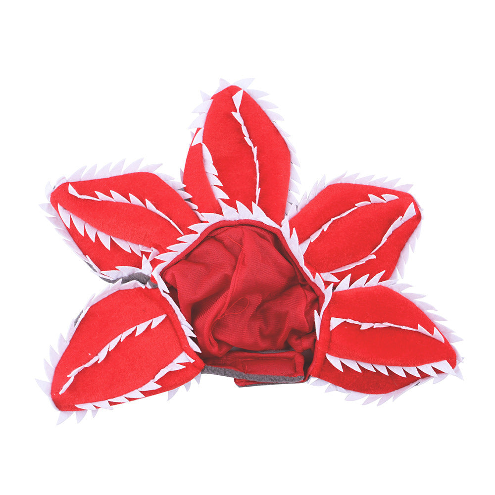 JMT-602890 Medium Dog Halloween Chomper Costume with Demon Hat and Scary Headband Headwear