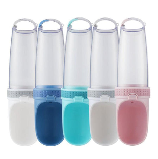 JMT-603594 Pet Travel Water Cup - 500ML Portable Plastic Container in Multiple Colors: Green, Blue, Gray, Pink, White