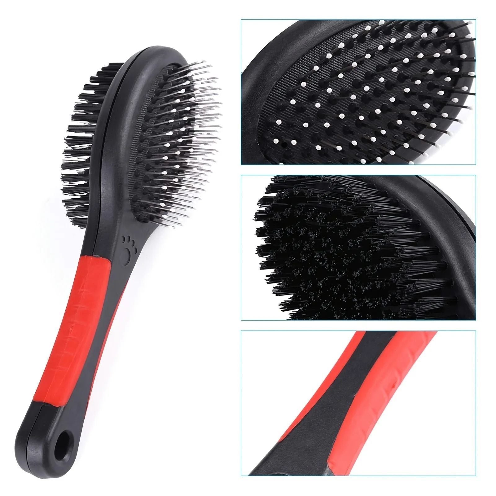 JMT-603658 2-in-1 Double-Sided Pet Grooming Comb for Dogs and Cats - Effective Shedding & Dirt Removal Tool