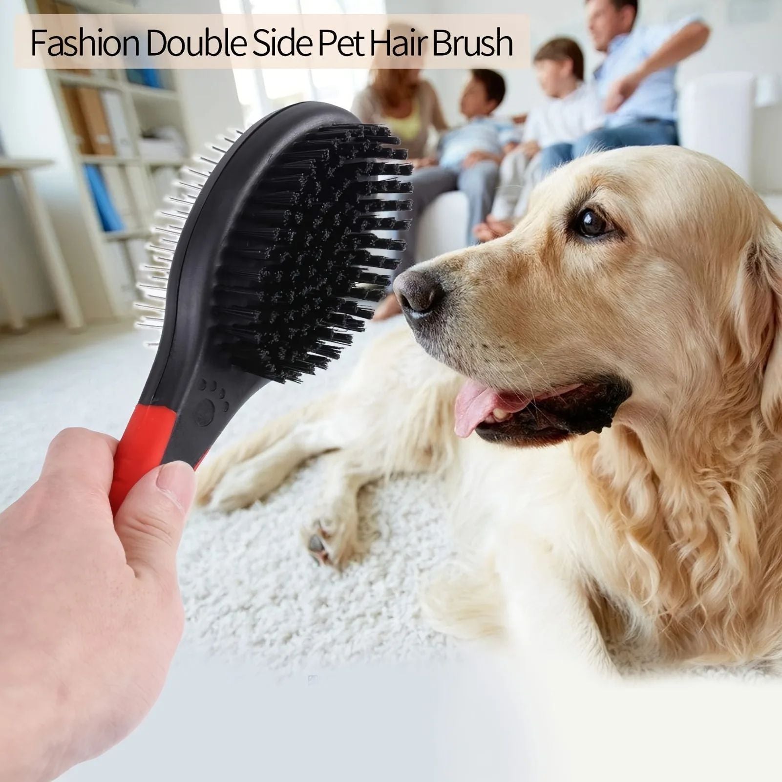 JMT-603658 2-in-1 Double-Sided Pet Grooming Comb for Dogs and Cats - Effective Shedding & Dirt Removal Tool