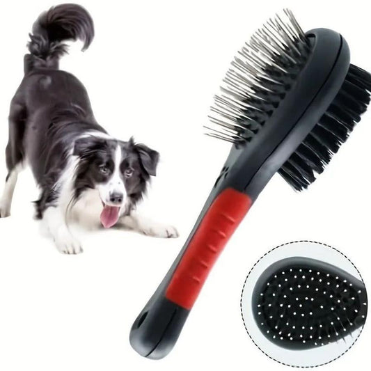 JMT-603658 2-in-1 Double-Sided Pet Grooming Comb for Dogs and Cats - Effective Shedding & Dirt Removal Tool