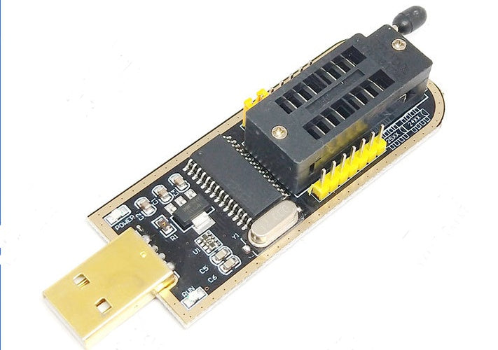 JMT-604746 Gold CH341A USB Programmer for Motherboard Routing with LCD Display and Accessories