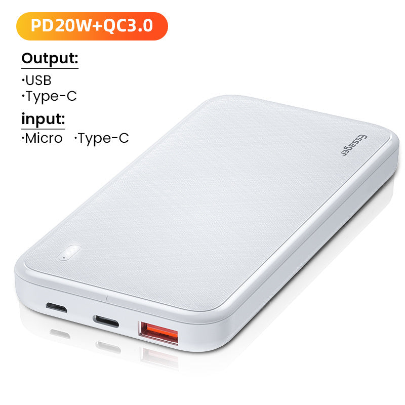 JMT-604746 Portable External Battery Power Bank - Polymer Lithium Ion Cell, Black or White, Plastic Shell