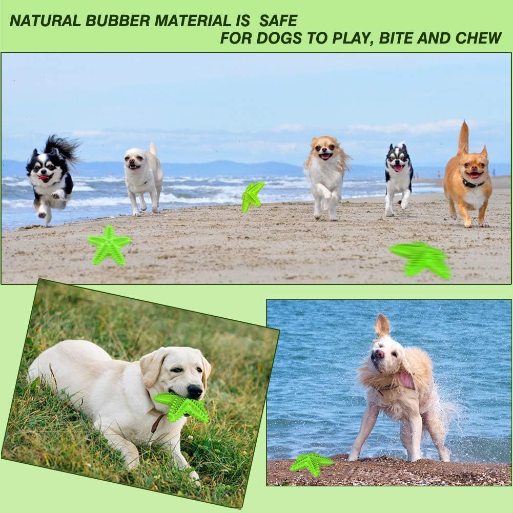 JMT-605706 Natural Toothbrush for Small and Medium Dogs - Starfish Design for Effective Teeth Cleaning